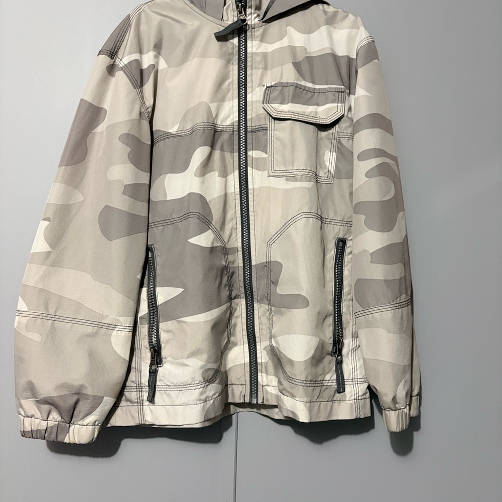 Cherokee Gray and Orange Outerwear rain jacket